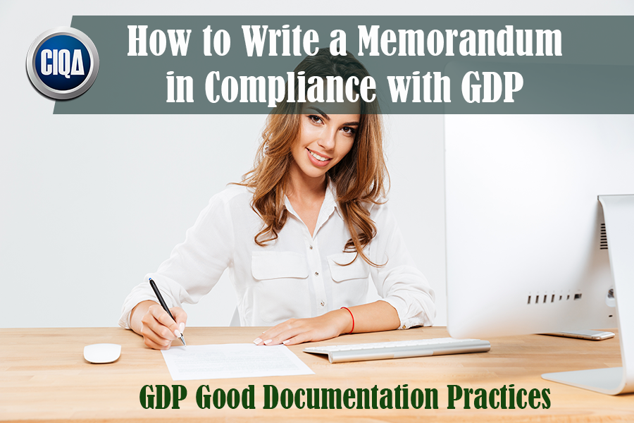 How to write a memorandum in compliance with GDP