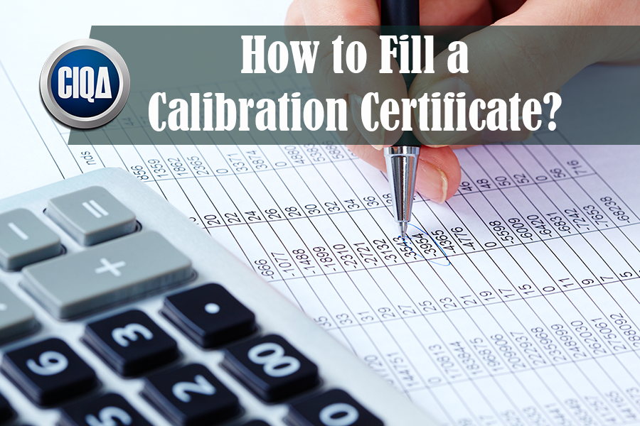 how to fill a calibration certificate